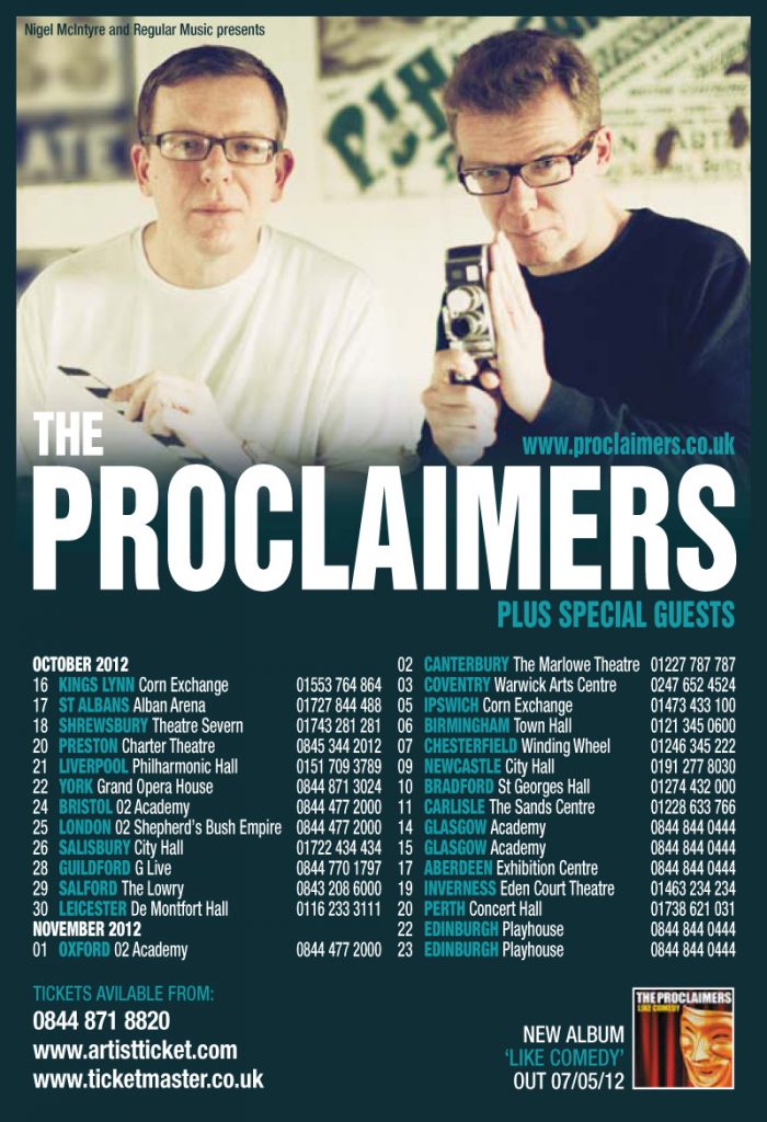 proclaimers tour start time
