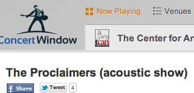 Webcast of The Proclaimers acoustic show