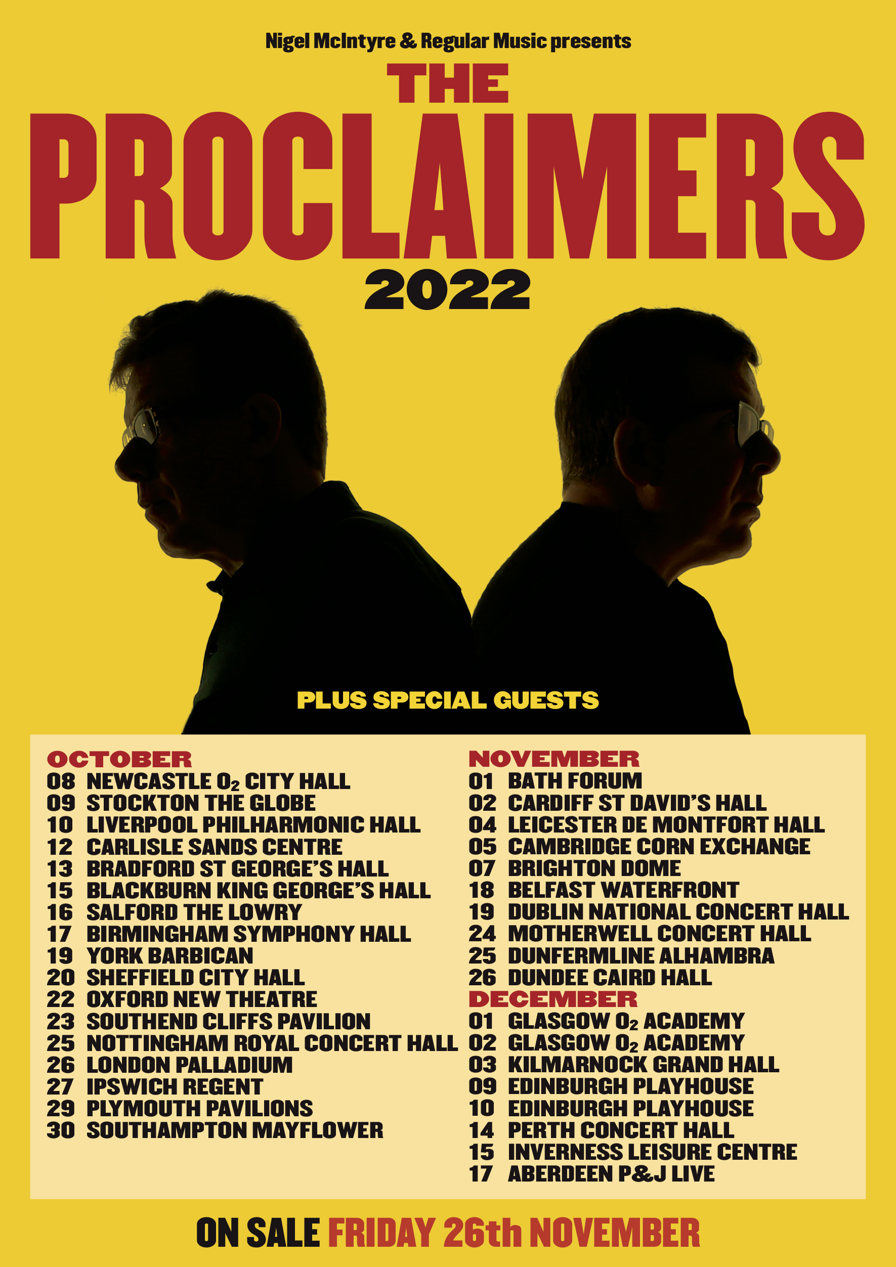 proclaimers tour 2022 edinburgh