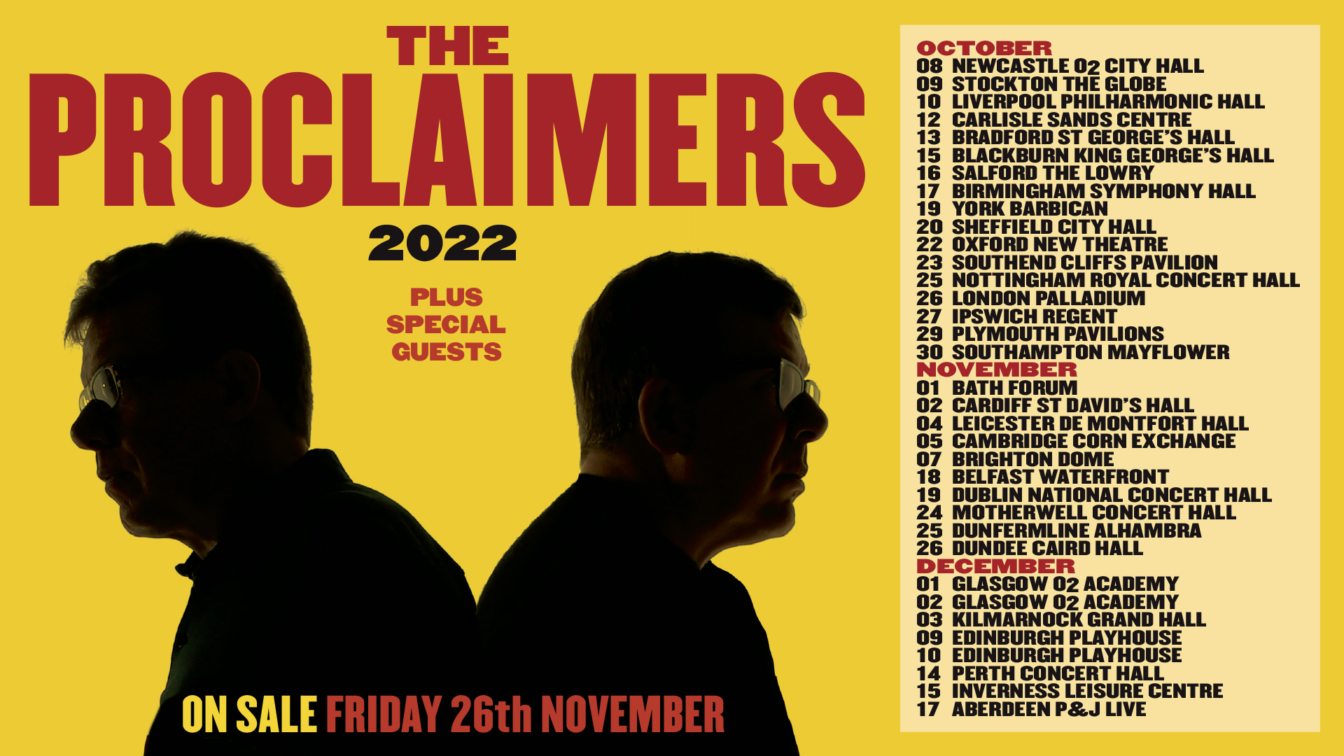 proclaimers tour 2022 support act