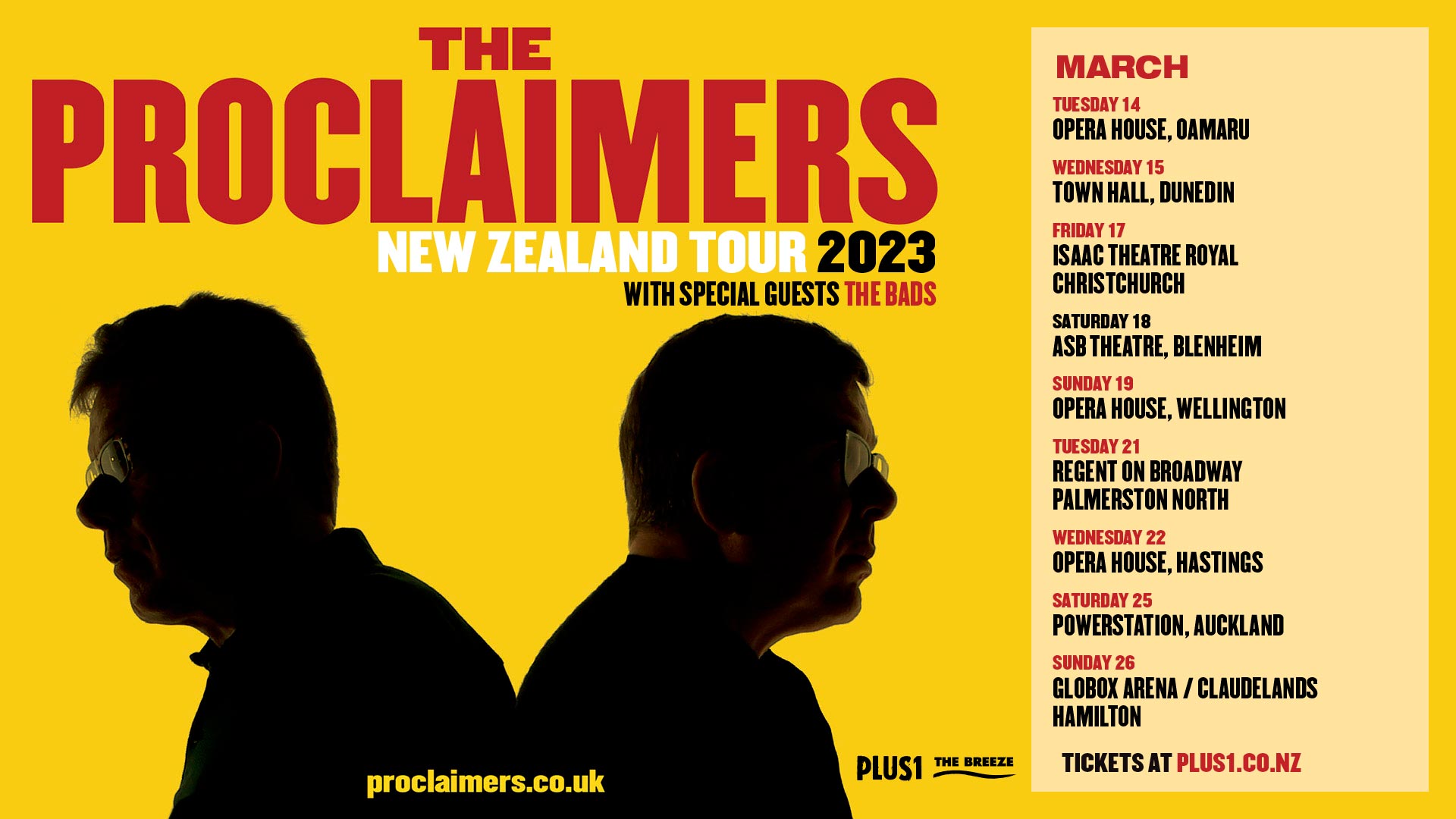 the proclaimers tour nz